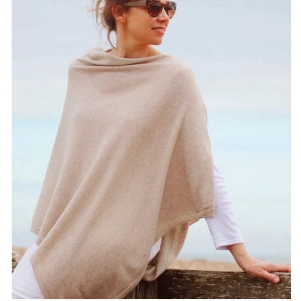 Wool & Cashmere Poncho Sweater
